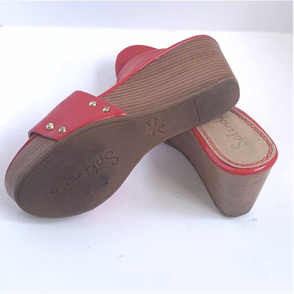 Red Wedge Sandals - Picture 5 of 5